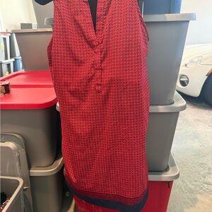 Dalia Red Geometric Sleeveless Mini Dress p13